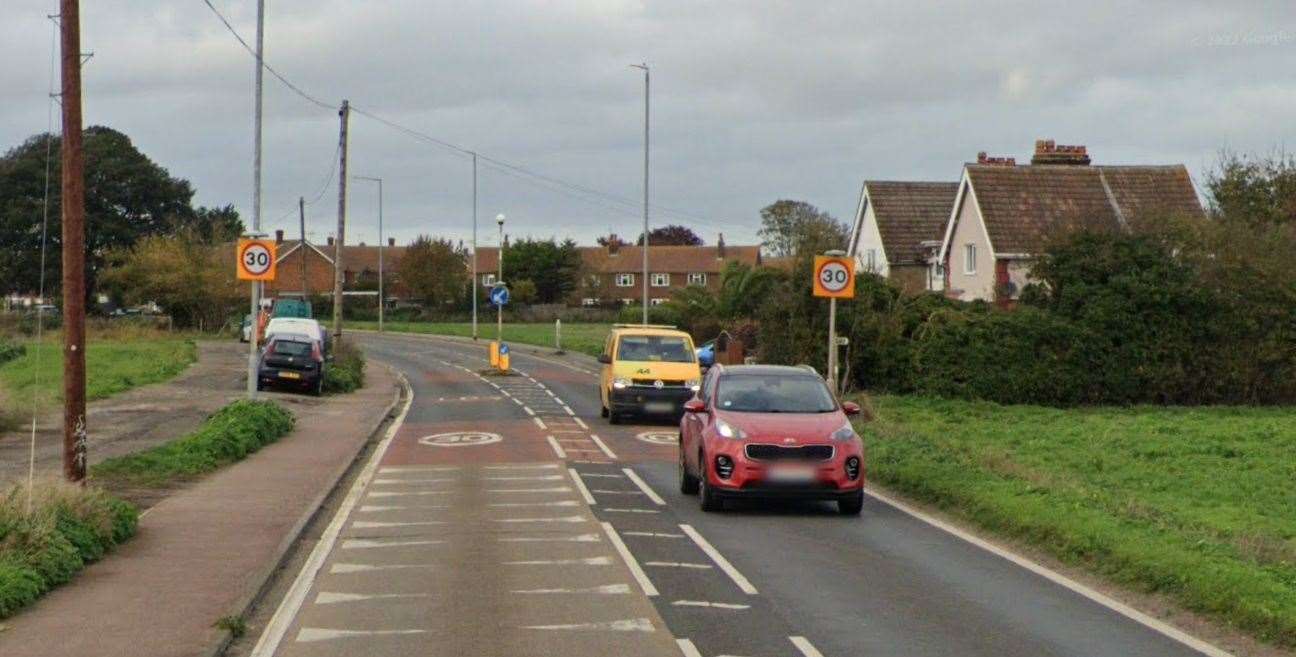 A vehicle was pulled over with a flat tyre on St Peter's Road in Margate. Picture: Google