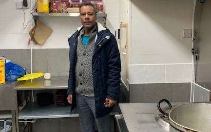 Owner Shiper Karim standing in Tandoor Mahal's newly refurbished kitchen