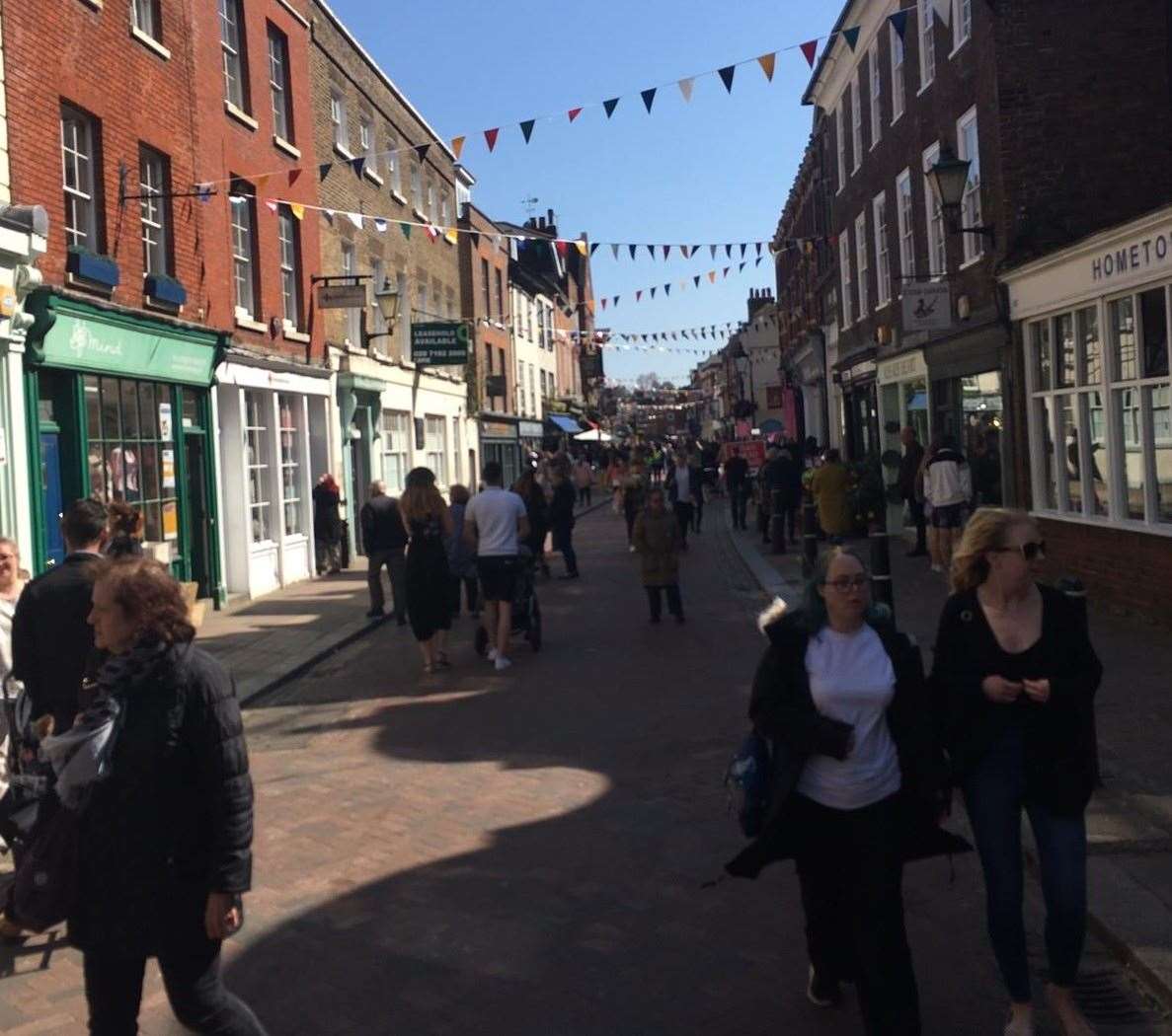The bunting is out and shoppers have returned to the high street
