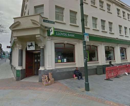 Samuel Brunton stole £200 from a pensioner standing in the queue at Lloyds Bank in Chatham High Street. Photo: Google