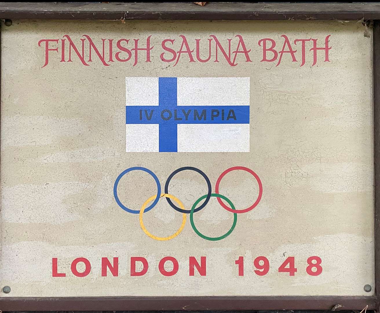 The sign on the exterior of the building. Picture: British Sauna Society