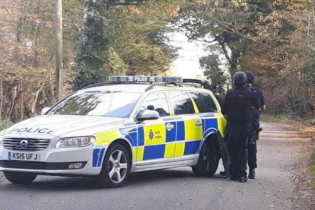 Armed officers were called to High Halden