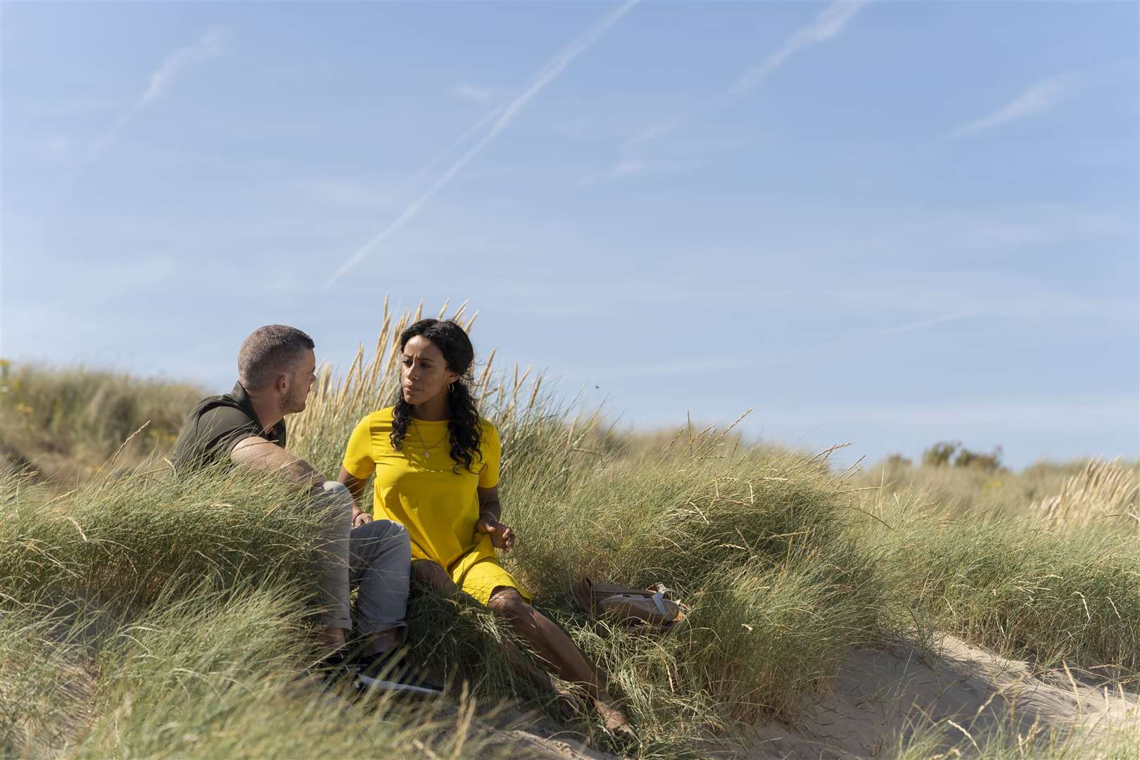 Parts of the drama were filmed at Greatstone beach. Picture from ITV