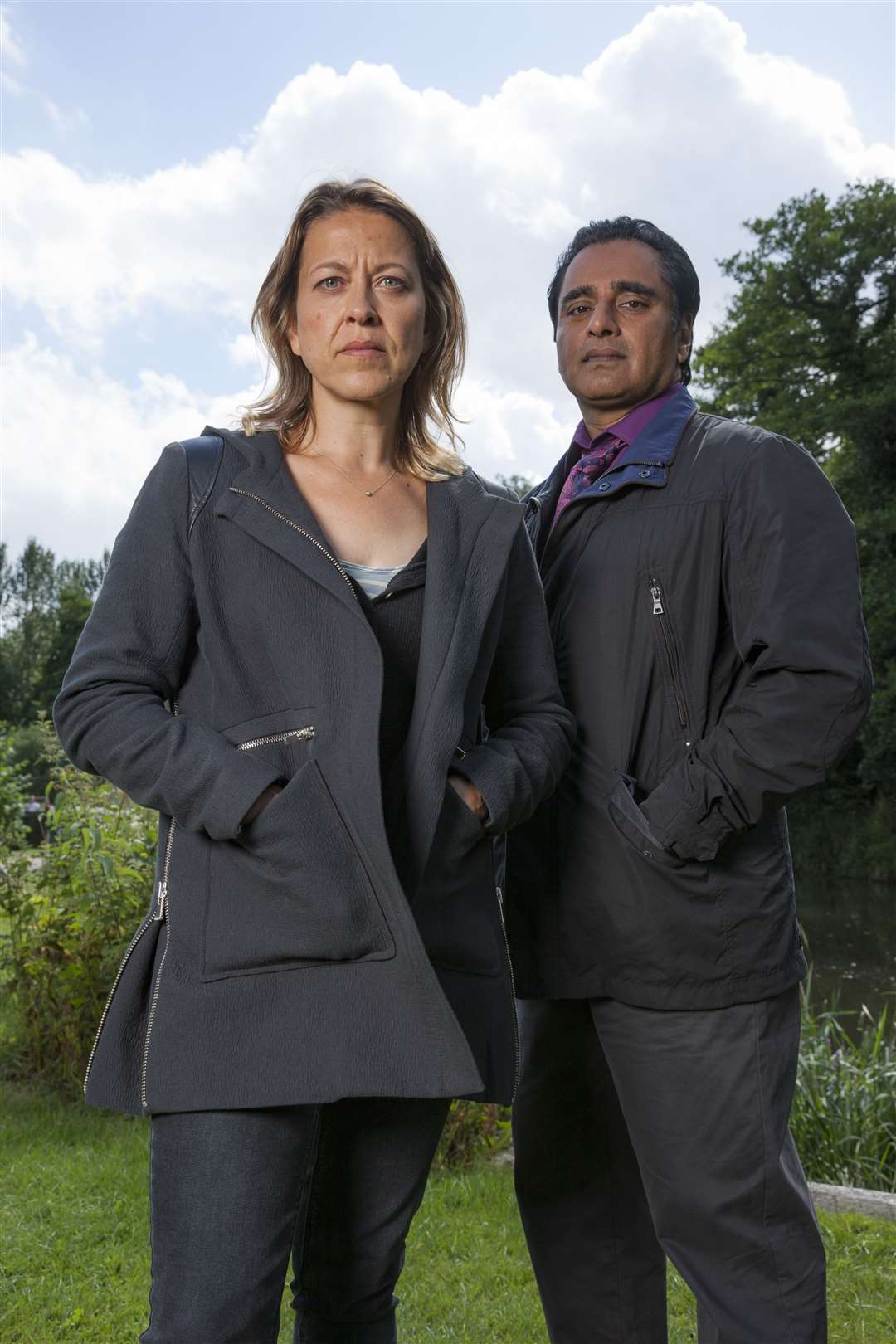 Stars Nicola Walker and Sanjeev Bhasker play detectives in Unforgotten