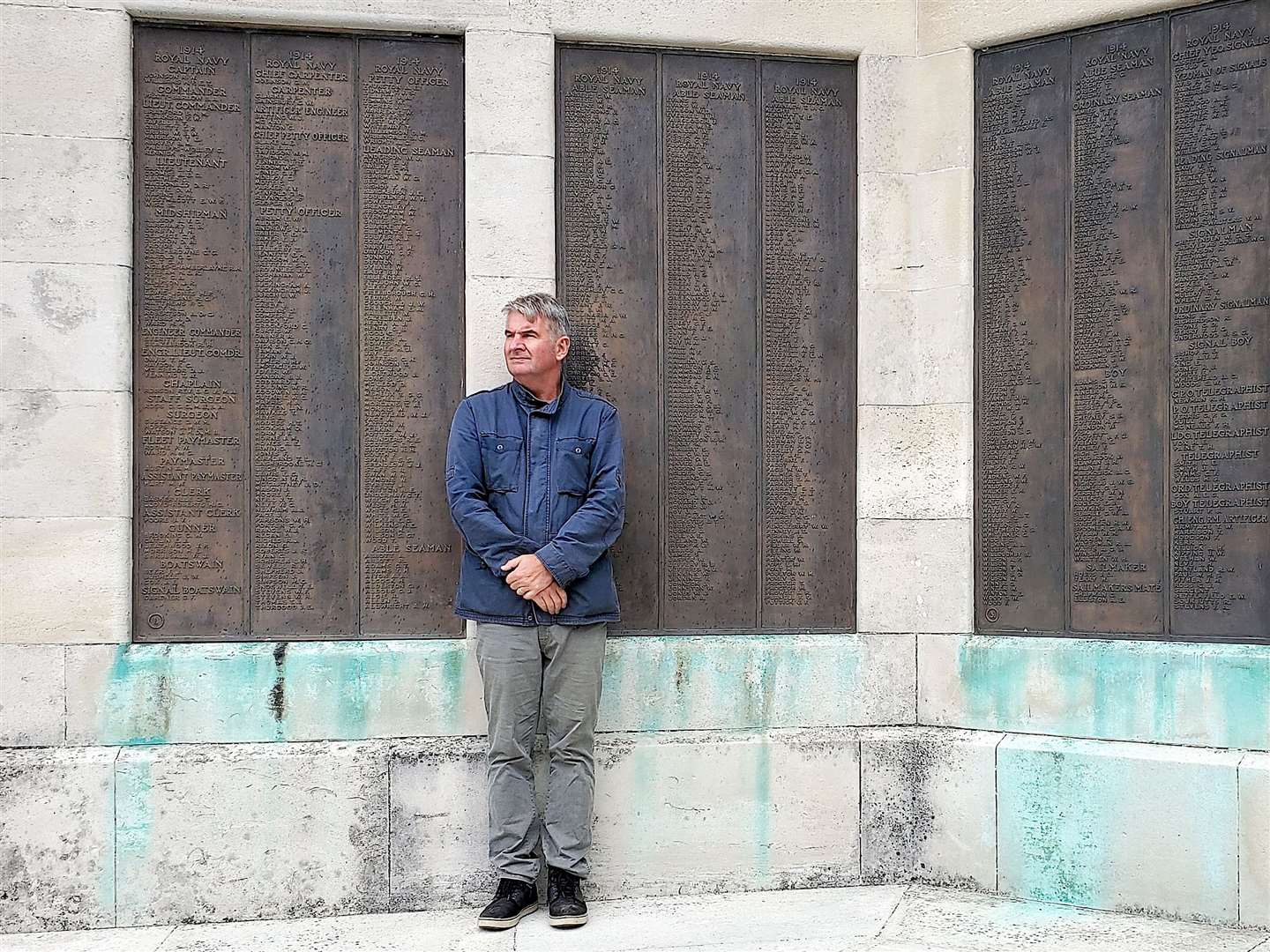 Stuart Heaver at the Chatham Dockyard memorial (57686092)