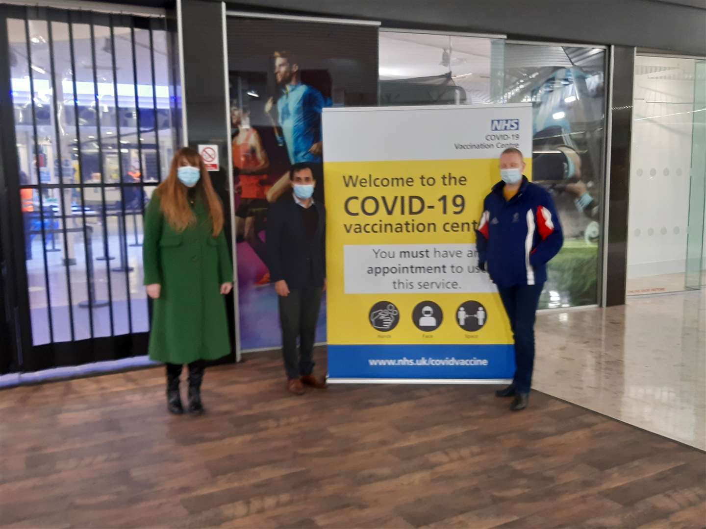 Medway MPs, left to right, Kelly Tolhurst, Rehman Chisti and Tracey Crouch, had campaigned for the opening of the mass vaccine centre