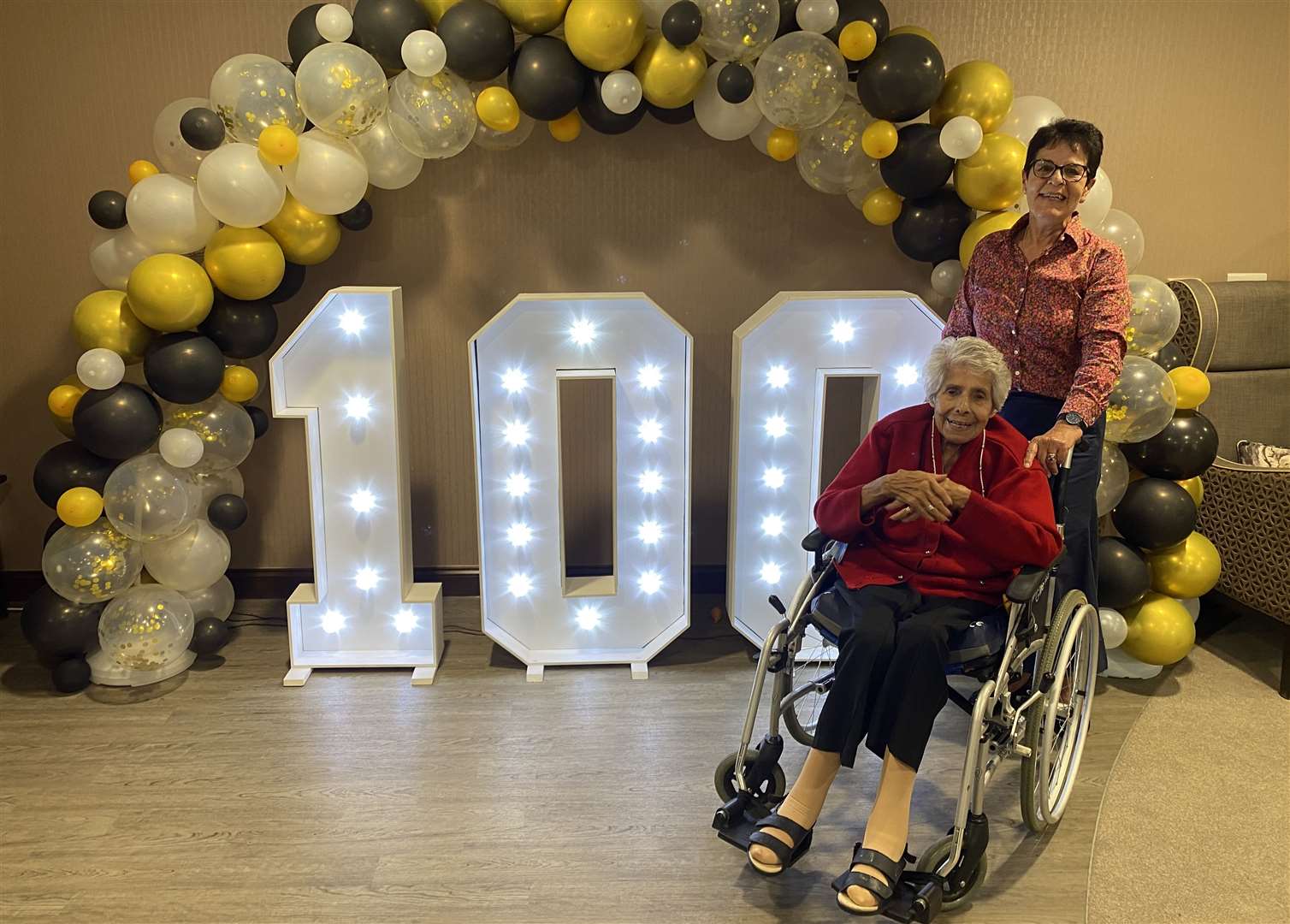 Madge Lumley turned 100-years-old last week at Invicta Court in Maidstone