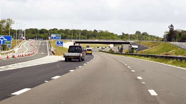 Work on the M20 has been pencilled in for two months. Picture: Barry Goodwin