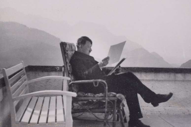 Hitler relaxes at the Berghof. Picture from C&T Auctioneers and Valuers.