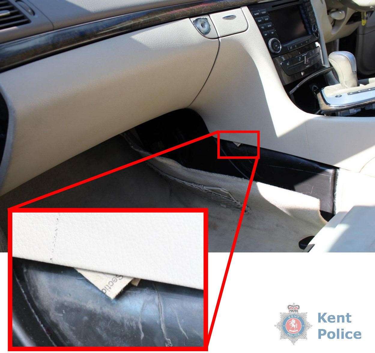 He was found with almost £9,000 in cash which he could not account for. Picture: Kent Police