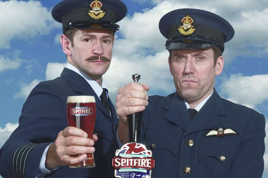 Comedians Armstrong and Miller advertise Spitfire ale