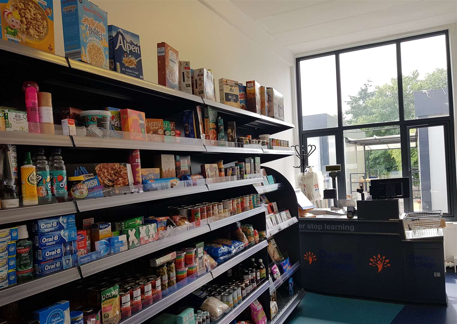 A Tesco store selling groceries and items hand made by learners has opened in Oakley College