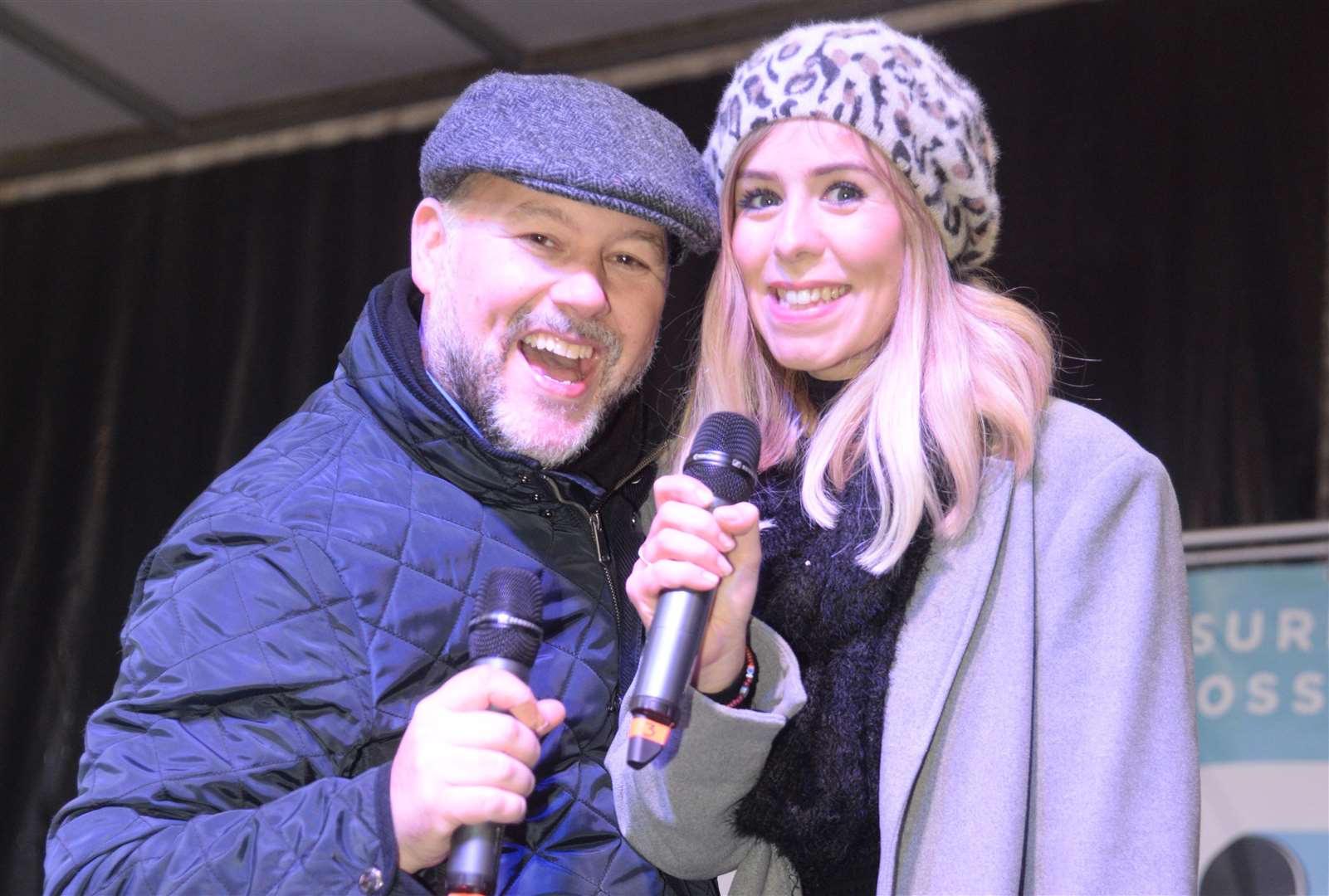 kmfm's Gary and Laura at last year's lights switch-on. Picture: Chris Davey