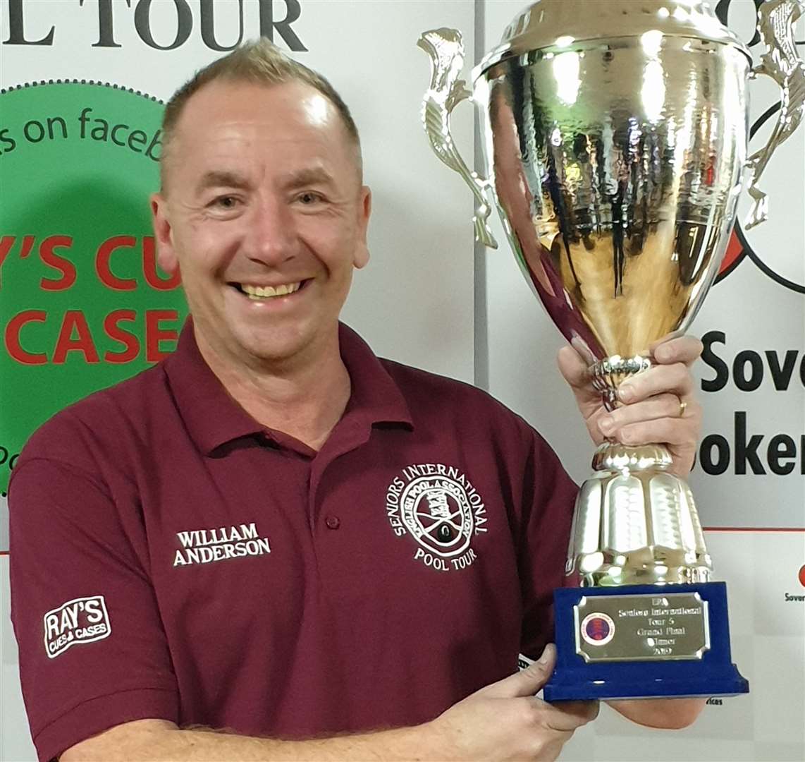 William Anderson with his trophy