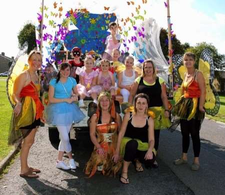 The Ritson family's colourful butterfly float was a tribute to their mother, the late Angela Ritson, who founded Aylesham carnival. Picture: Gerry Warren