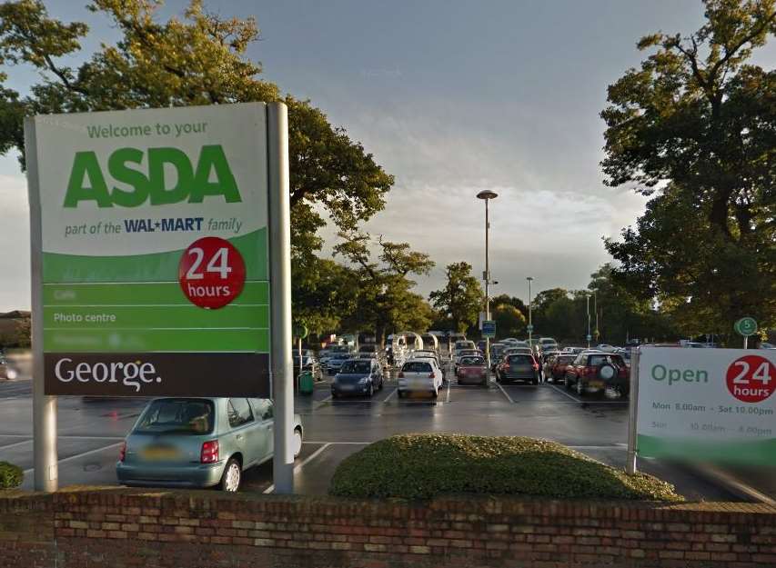 The alleged incident happened in the Asda car park in Swanley. Picture: Google.