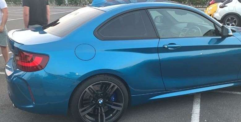 The blue BMW was seized by officers. Picture: Kent Police