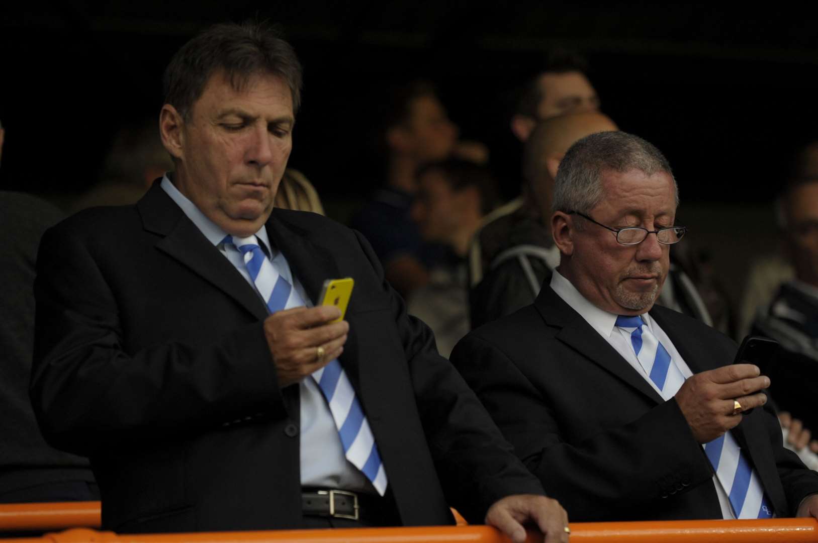 Michael Anderson, left, and Gills' chairman Paul Scally