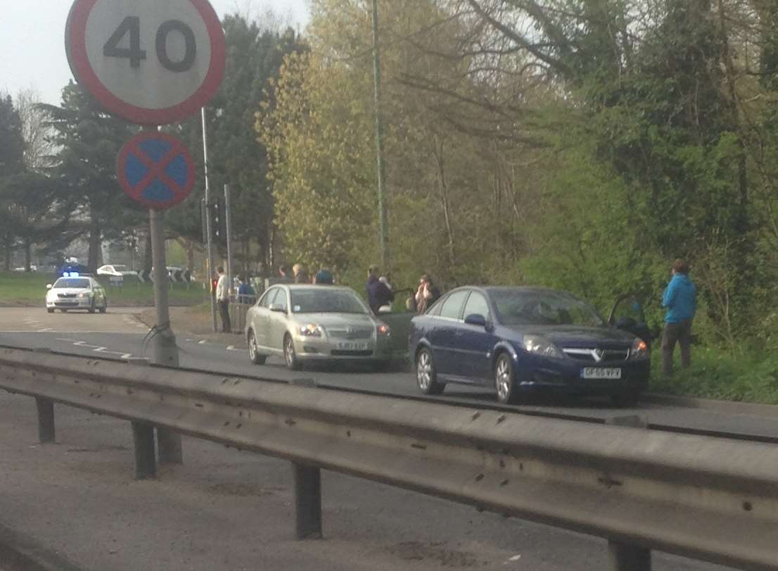 The crash was reported shortly after 8.30am. Picture: Louise Birch