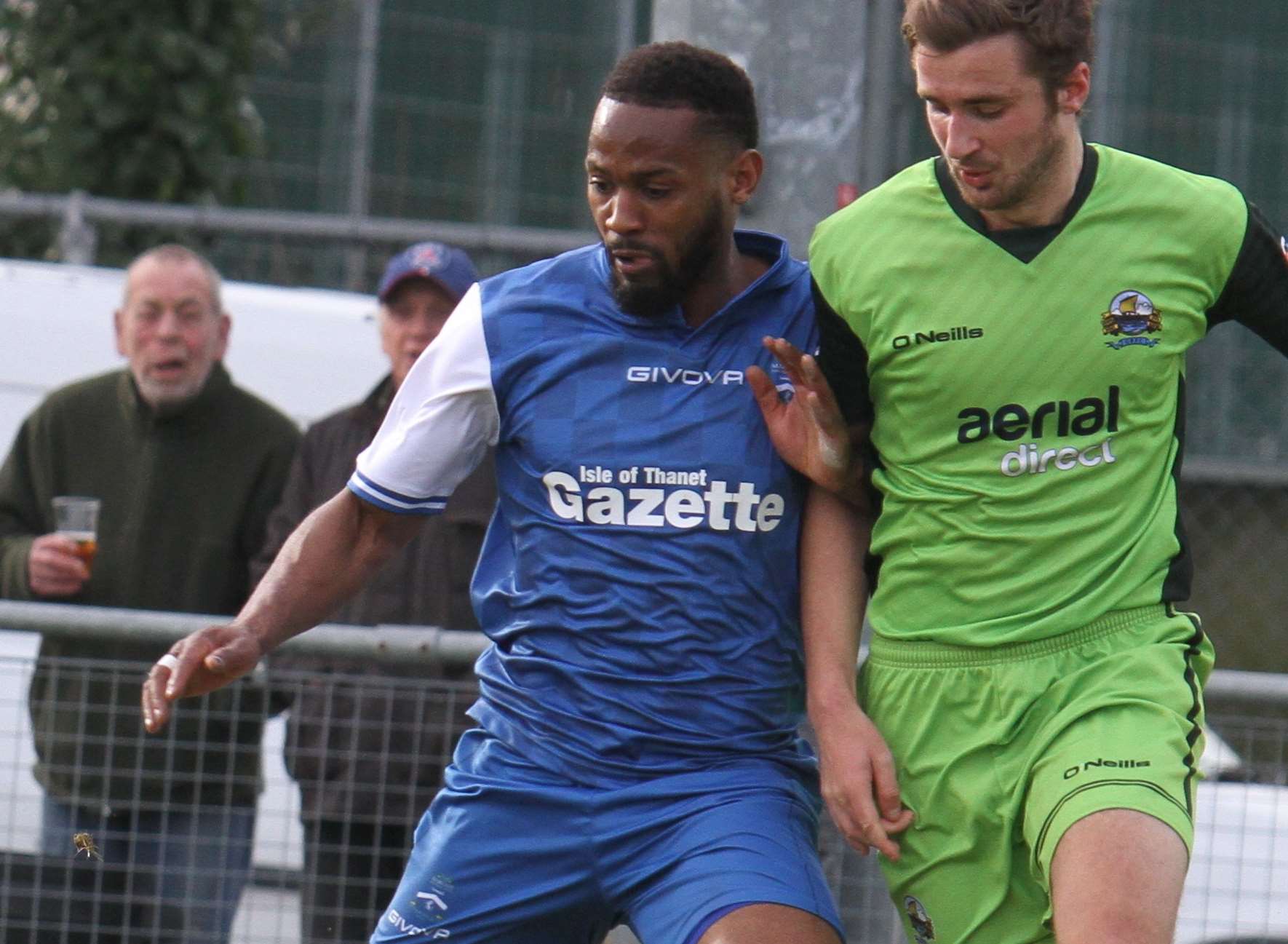 Jerson dos Santos in action for Margate Picture: Don Walker