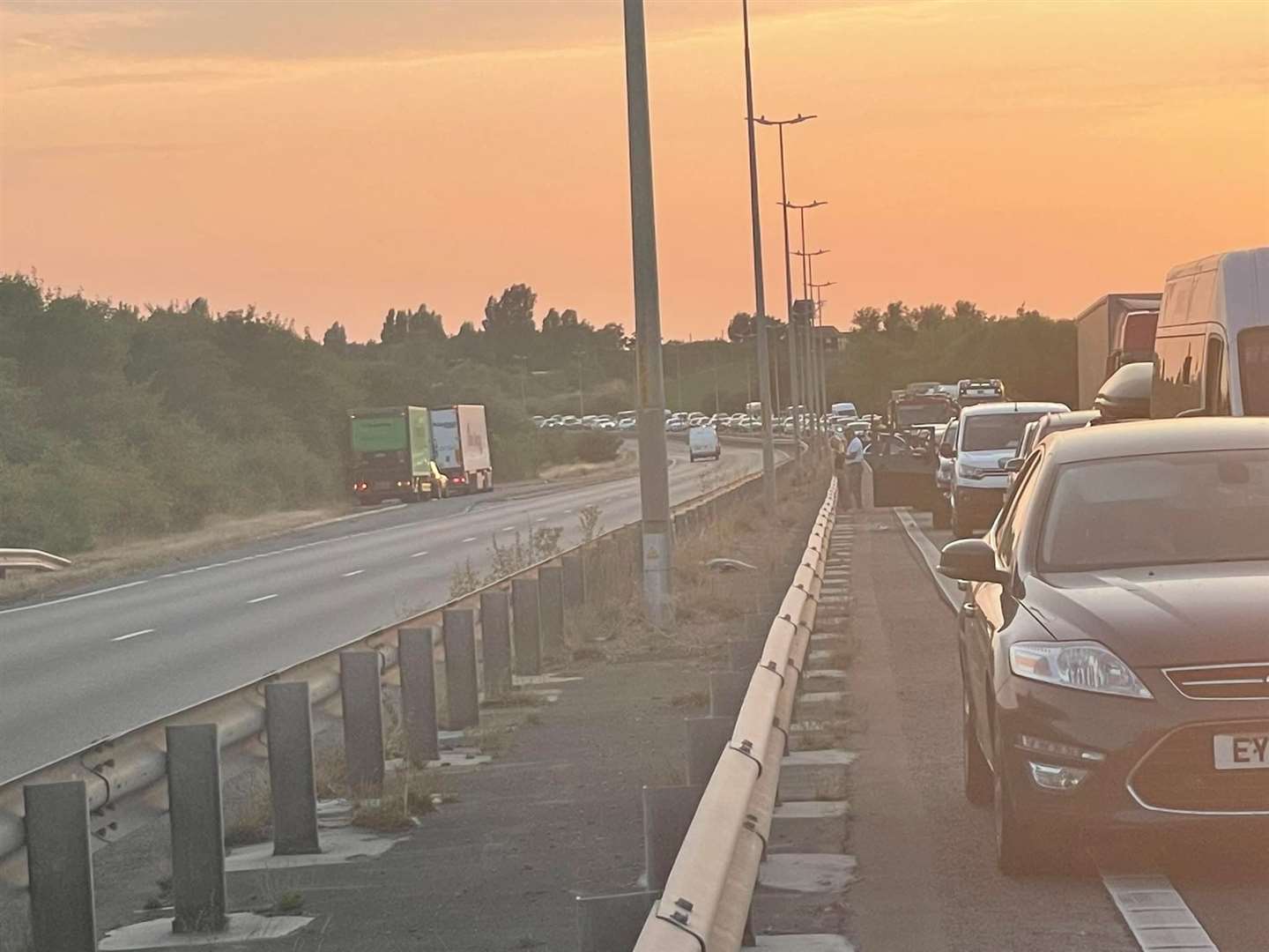 There were long delays on the A299 Thanet Way near Herne Bay following a crash. Picture: Molly Hazel