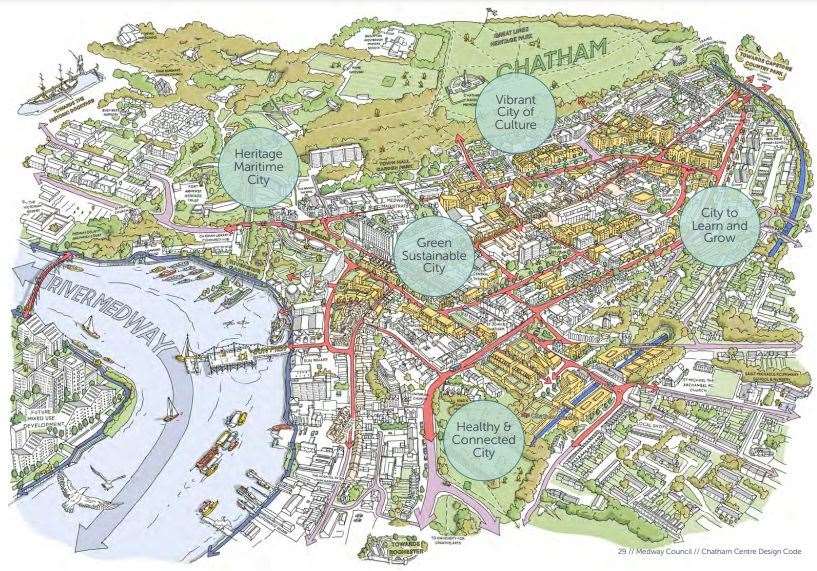 Map of how Chatham will look in the future