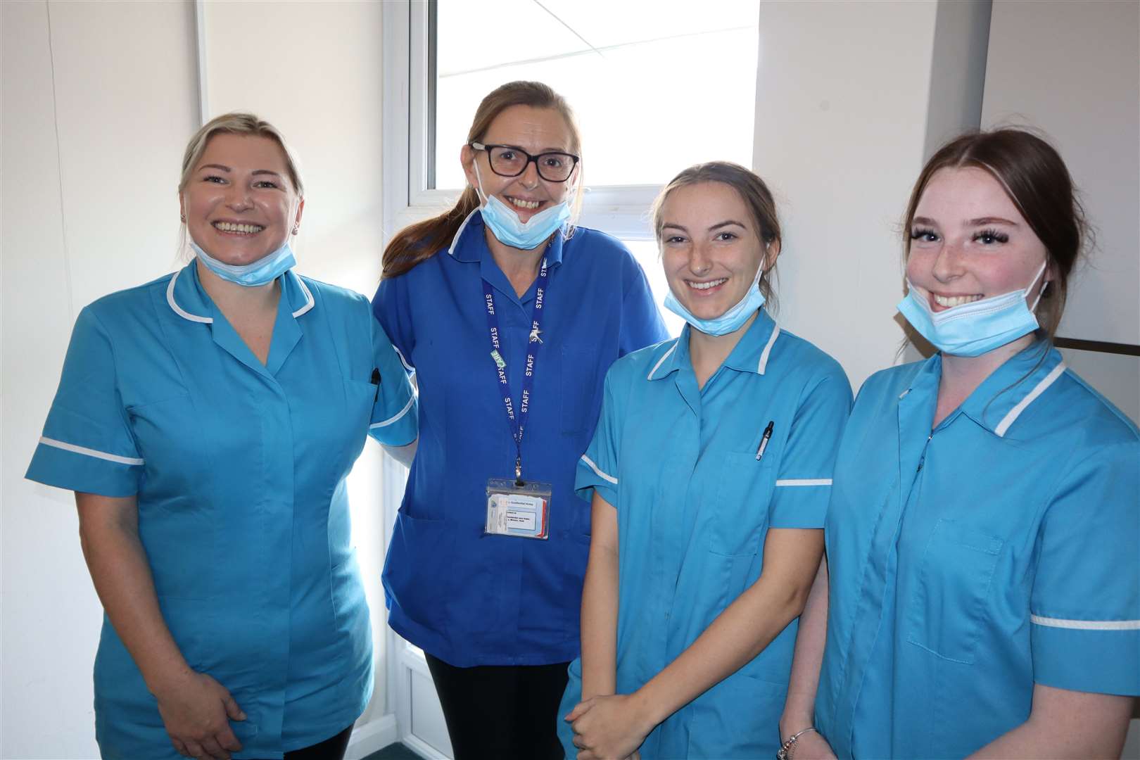 Some Little Oyster residential home staff, from the left, Samantha Sullivan, Caroline Ashby, Lucy Bailey and Rebecca Goodearl