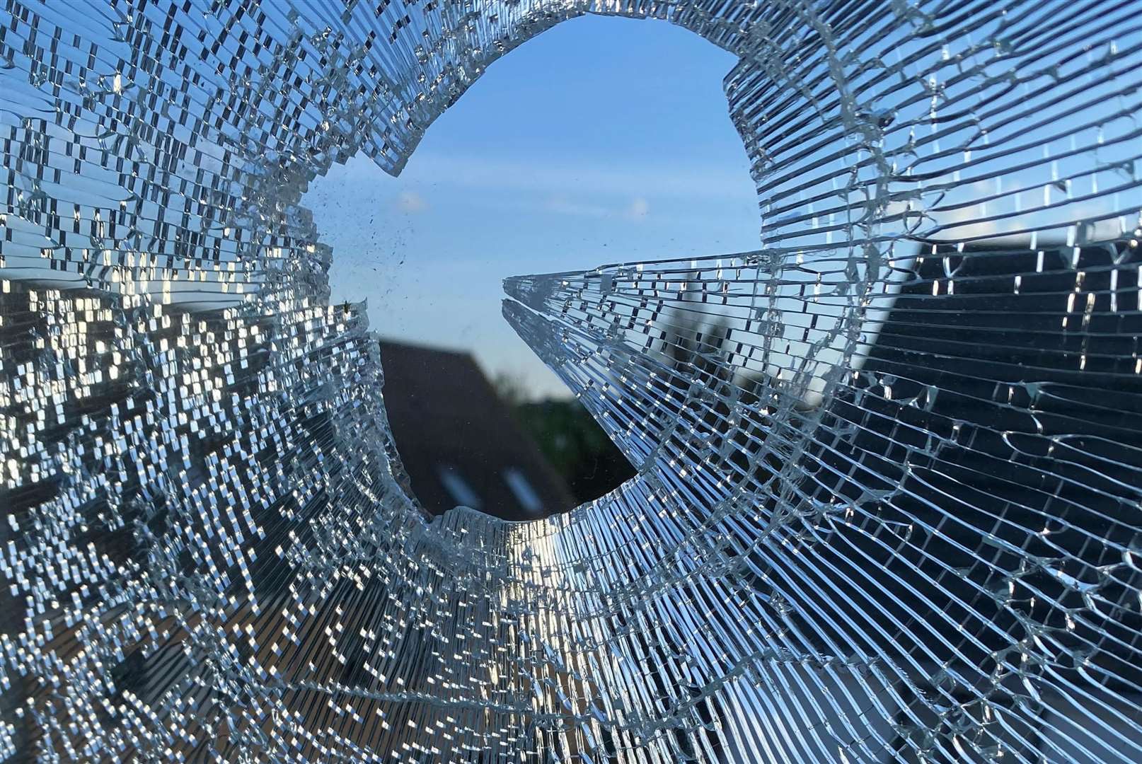 A neighbour's window was reportedly smashed in the incident