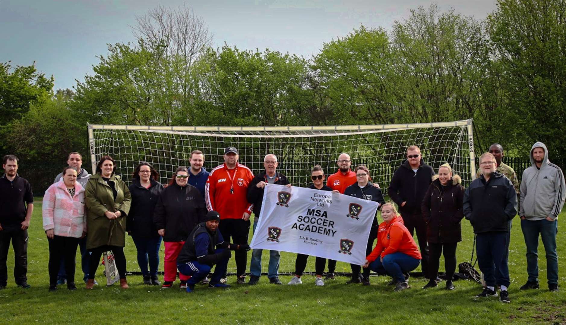 Parents and coaches of Medway Soccer Academy. Picture: Matt Waters