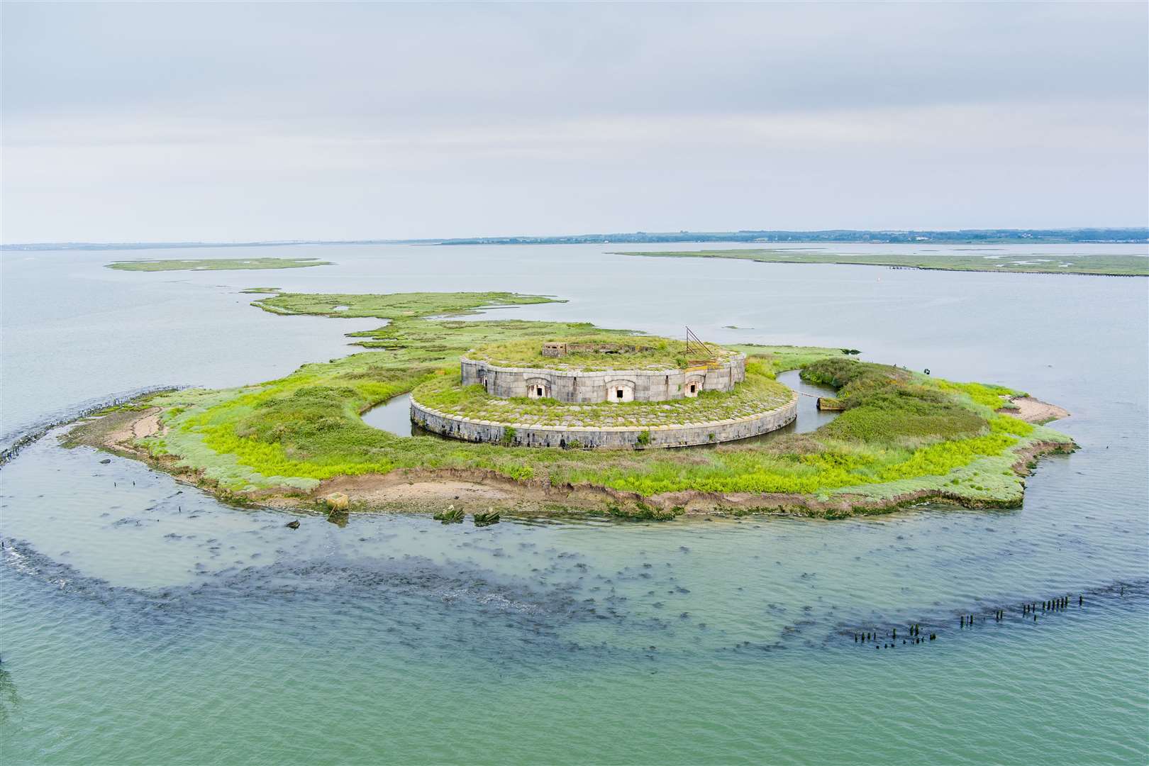 Fort Darnet was built in the early 1870s following the recommendations of the 1859 Royal Commission. Picture: Aerial Imaging South East