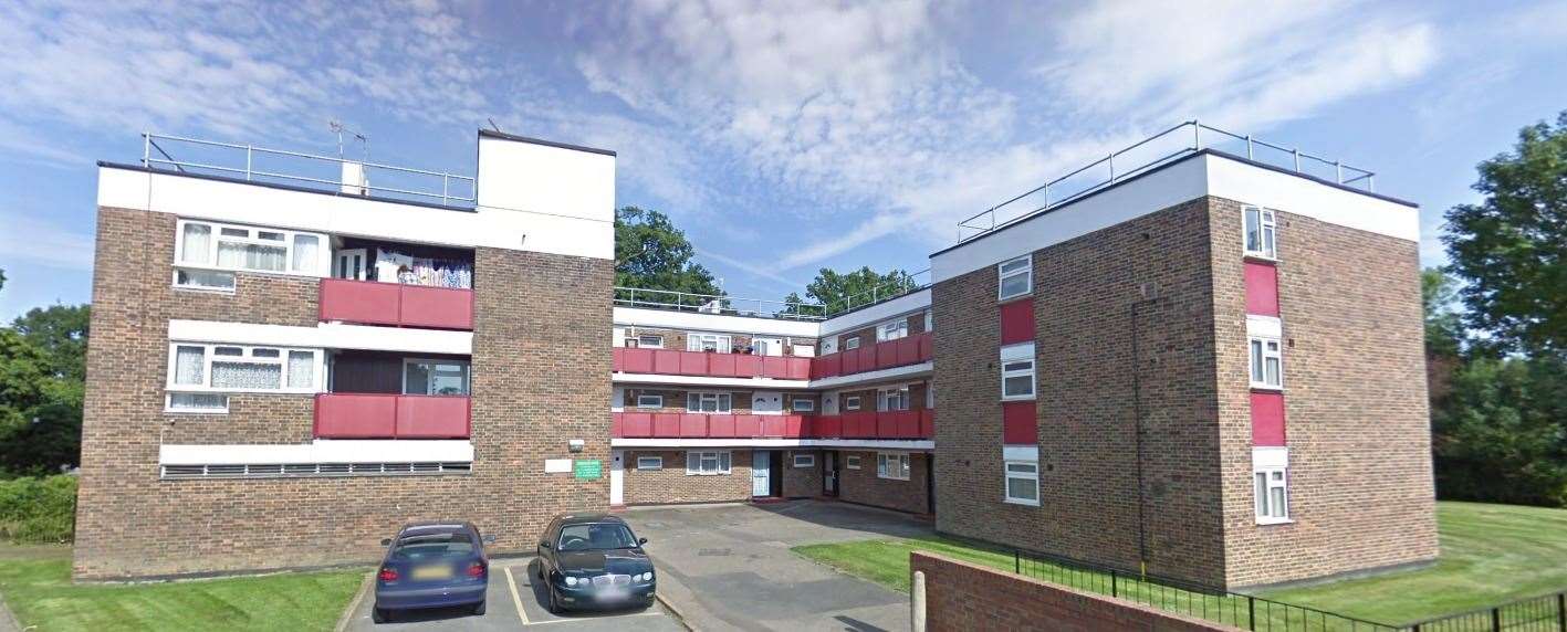 A body has been found in a flat in Norman Court, Edenbridge. Picture: Google street view