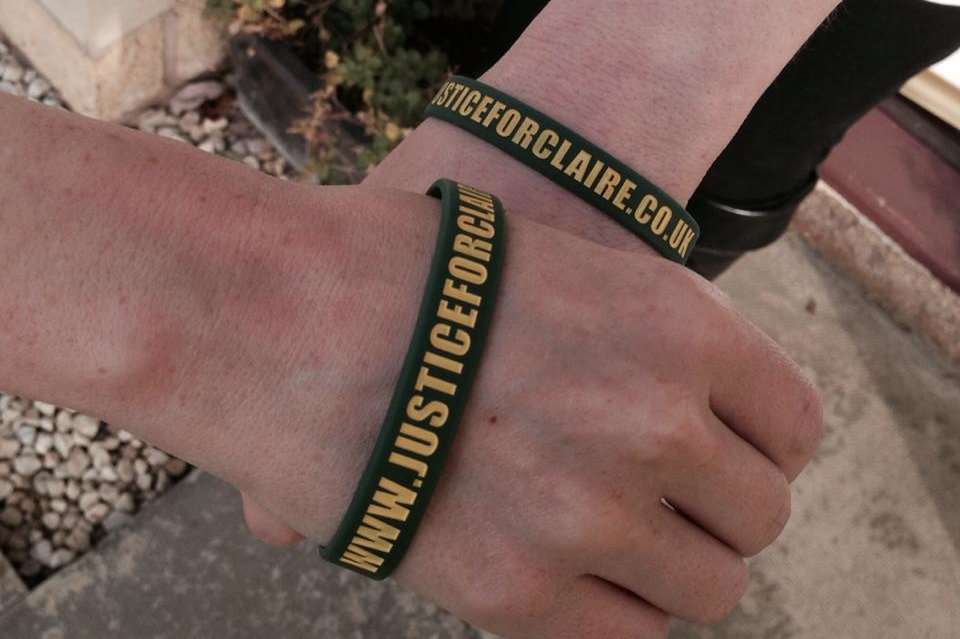 Justice For Claire wristbands