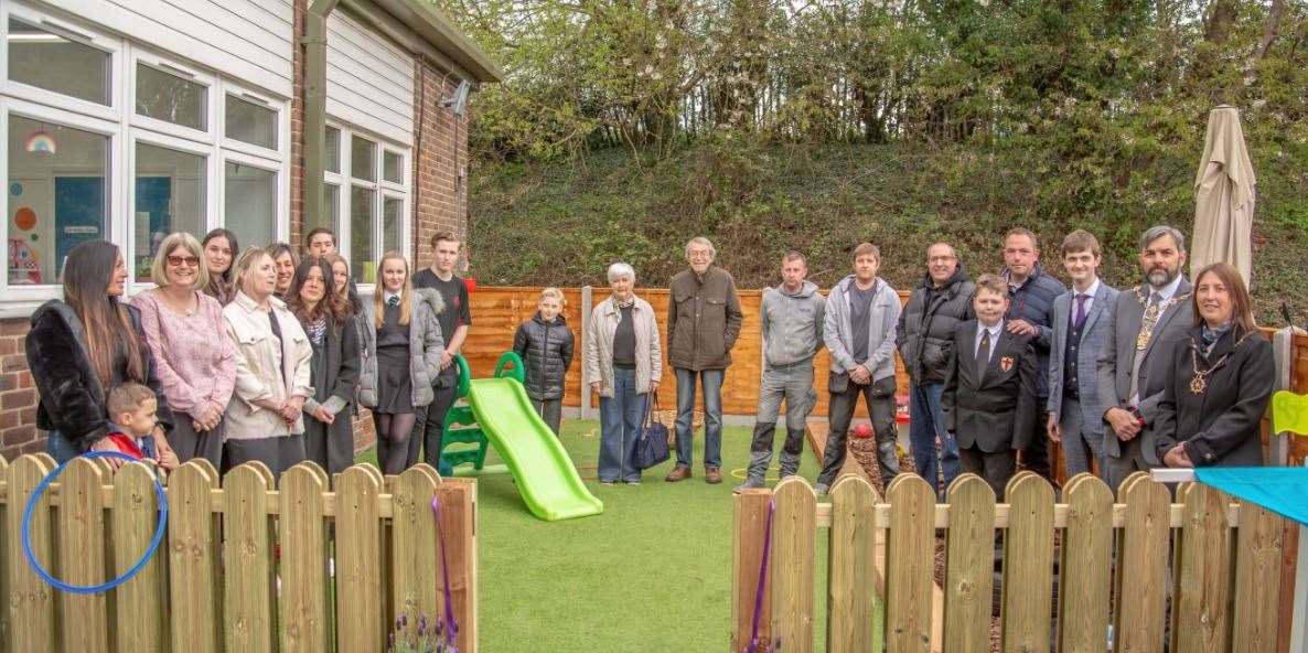 The new garden at Young Risers Pre-School, Istead Rise