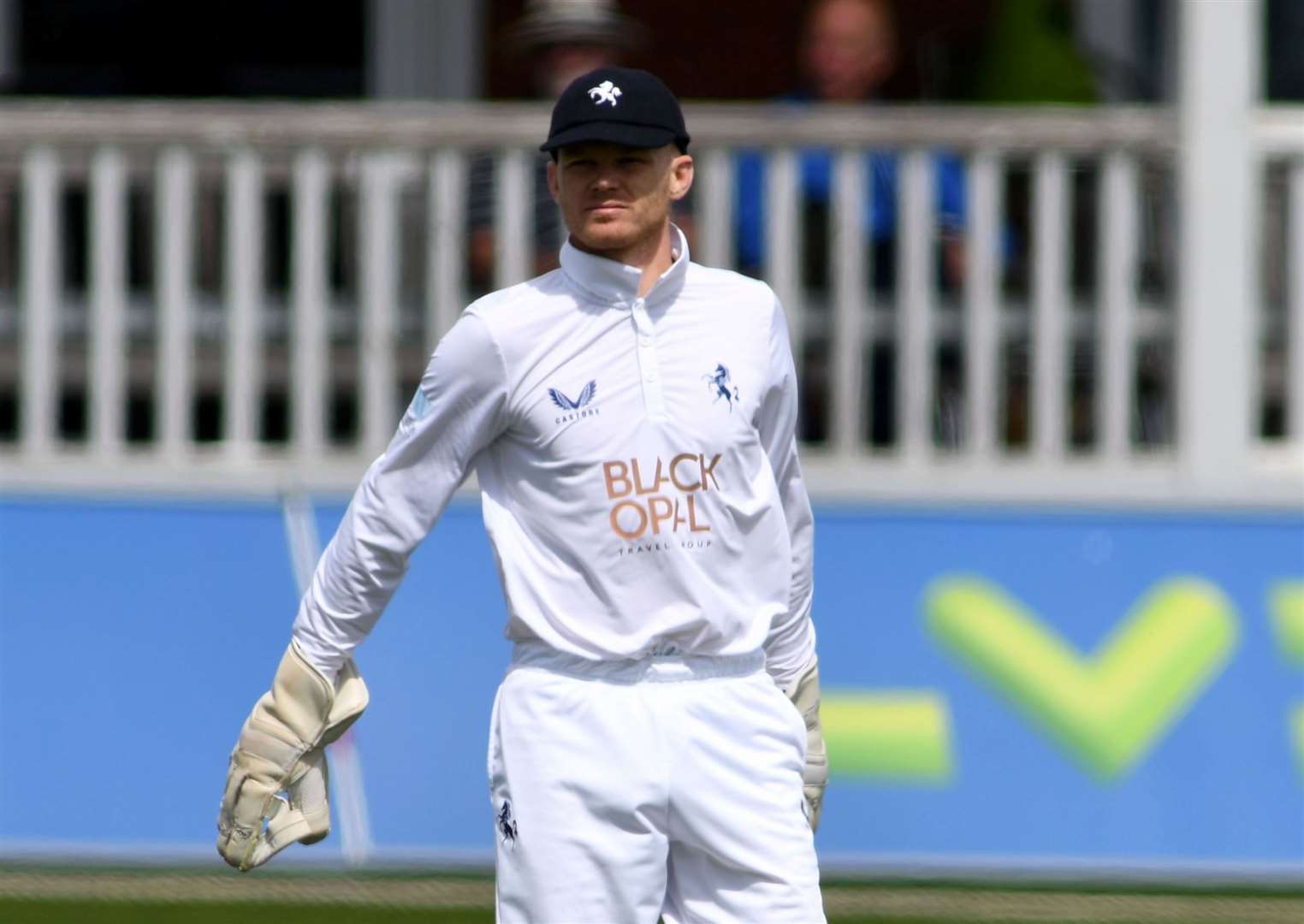 Kent captain Sam Billings – took the solitary catch on day one after losing the toss against Essex. Picture: Barry Goodwin