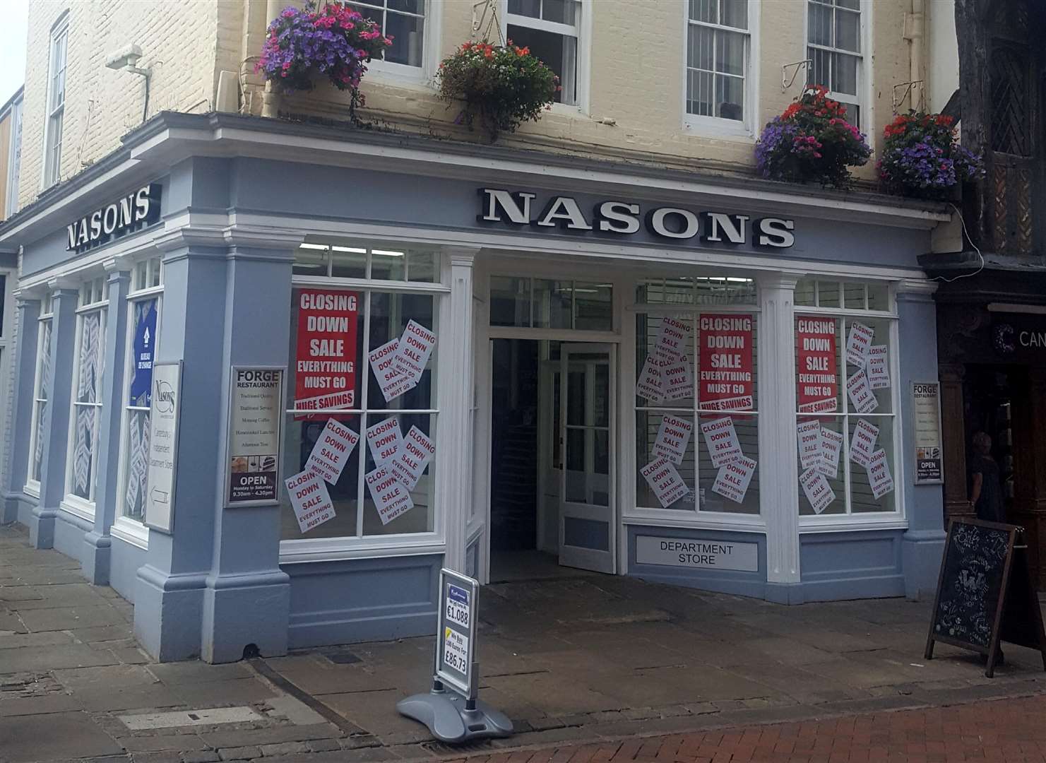 Nasons in Canterbury High Street which is closing