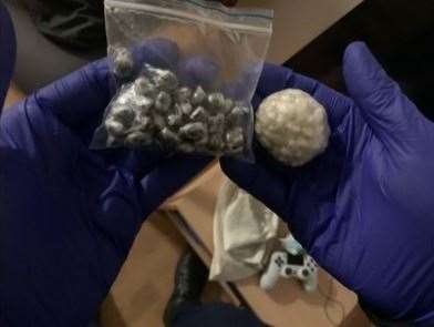 Suspected Class A drugs found by officers