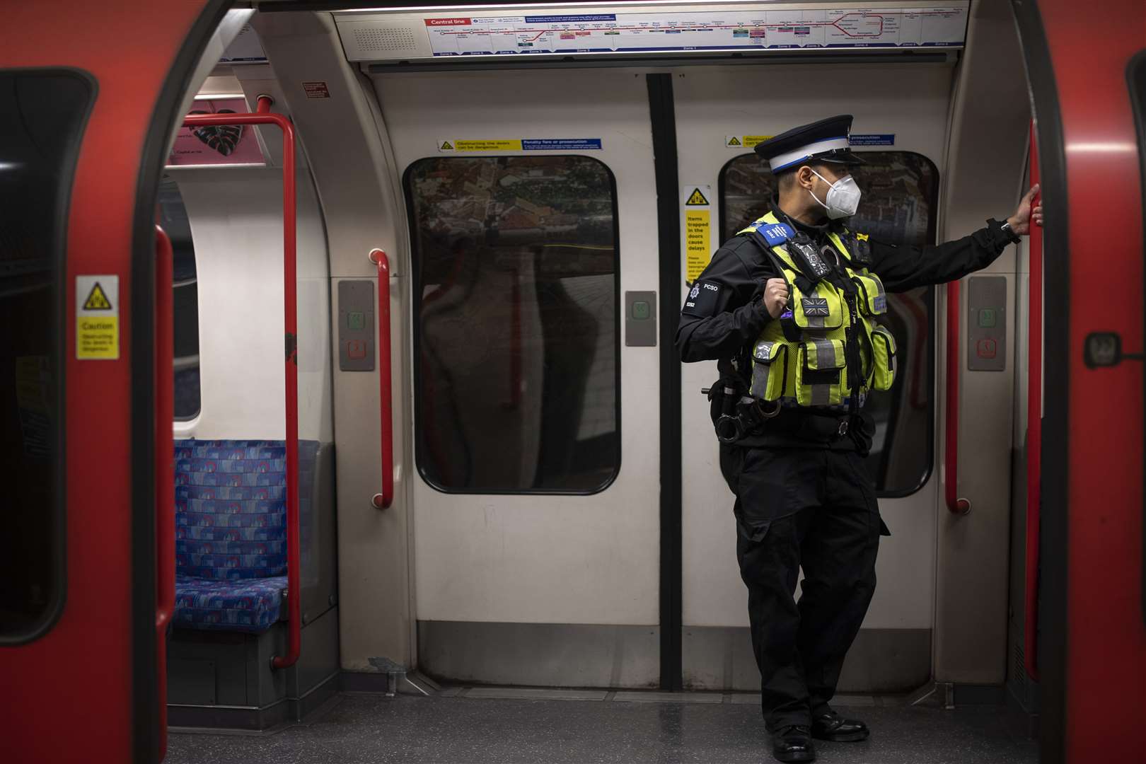 Commuters have been advised to wear a face covering on public transport (Victoria Jones/PA)