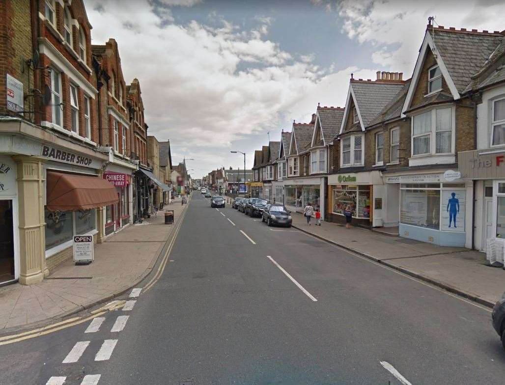 The incident happened in Herne Bay High Street near Dolphin Street. Picture: Google (15427955)
