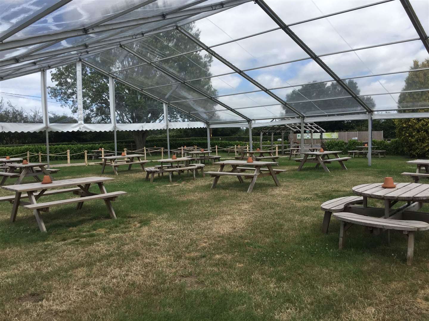 A new marquee has been erected at the Potting Shed in Langley so more people can sit outside