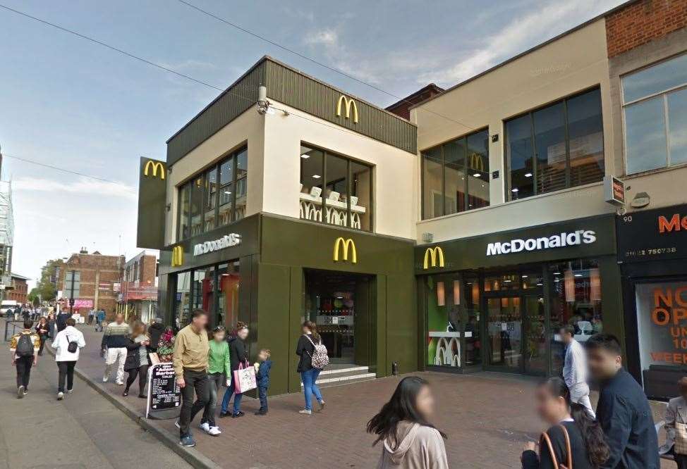 The trouble flared at the McDonald's in Week Street, Maidstone