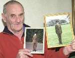 WAITING AND HOPING: William Ralph with photographs of his loved ones. Picture: NICK JOHNSON
