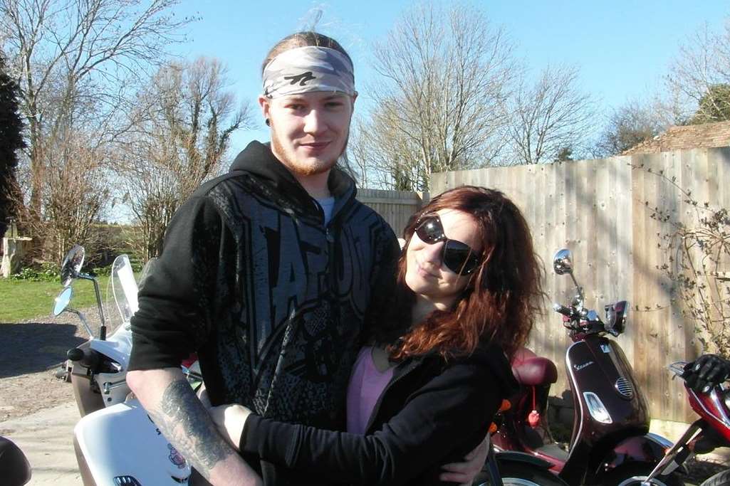 Benjamin Stone, who died in a motorbike crash, with his girlfriend Silviya Dzheneva