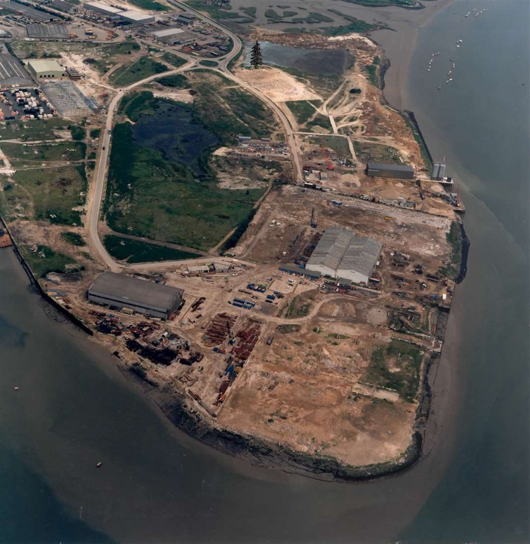 The Medway City Estate taking shape in June 1986, just before construction work on most of the developments properly started. Picture: Sealand Aerial Photography