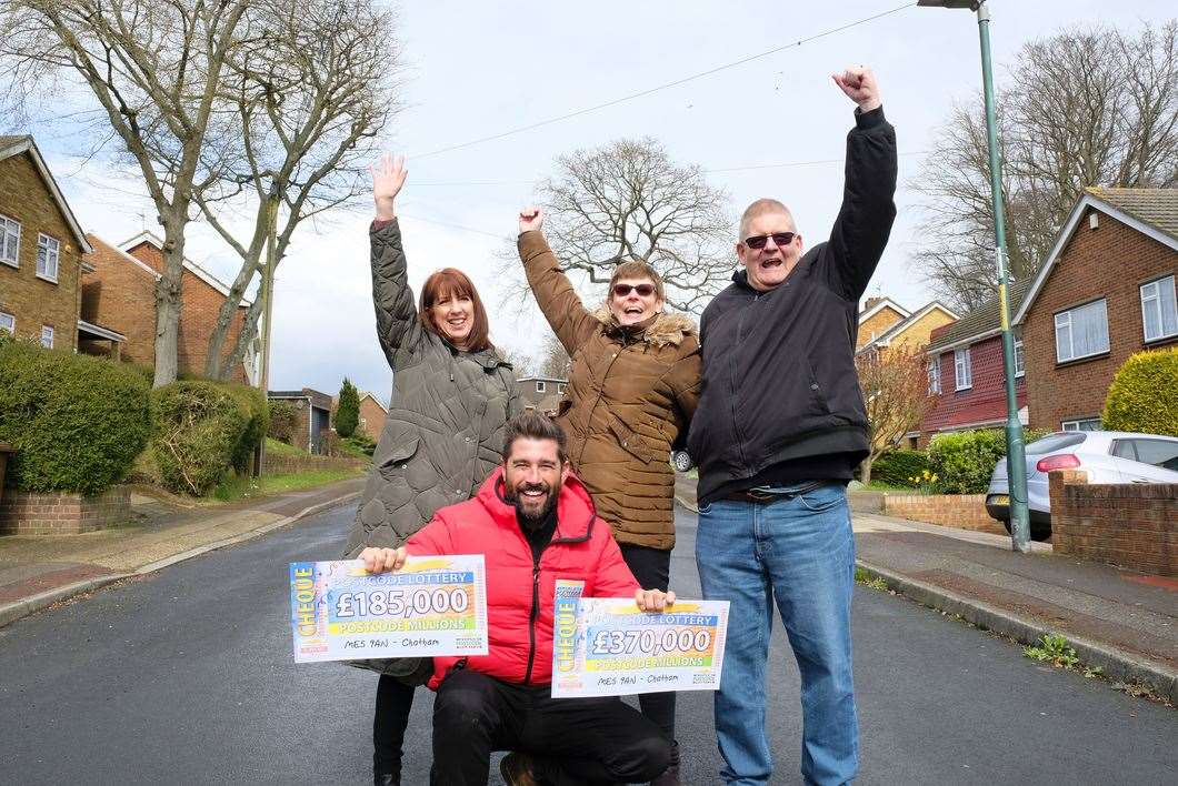 Big winners in Oakhurst Close, who have each won £185,000 for each ticket they played with