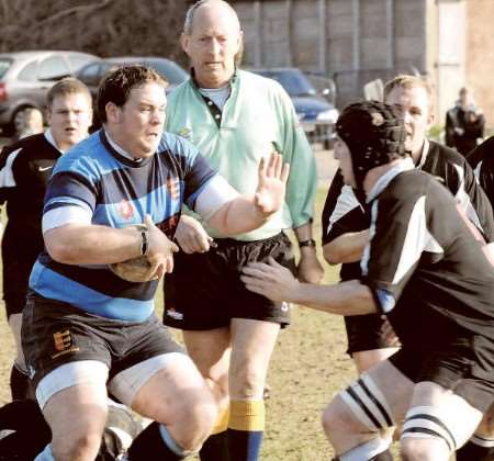 Dan Gill of Dover 2nds, above, and his team-mates got little joy from the Gravesend 2nds’ defence during Saturday’s 23-8 defeat at Crabble