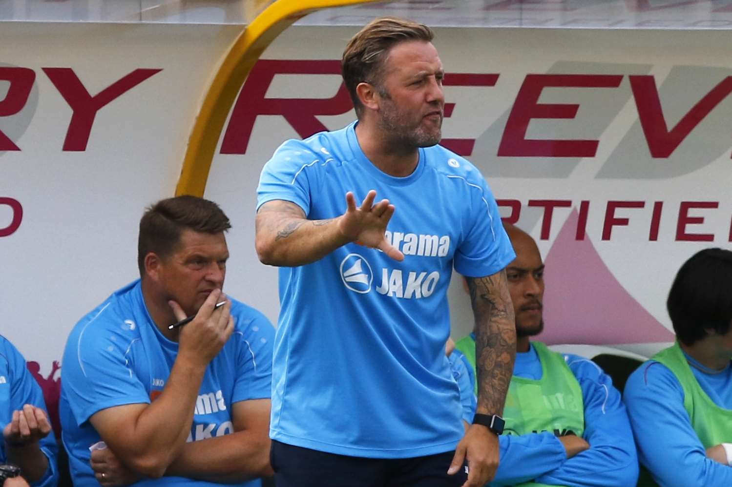 Stones boss Jay Saunders shouts instructions Picture: Andy Jones