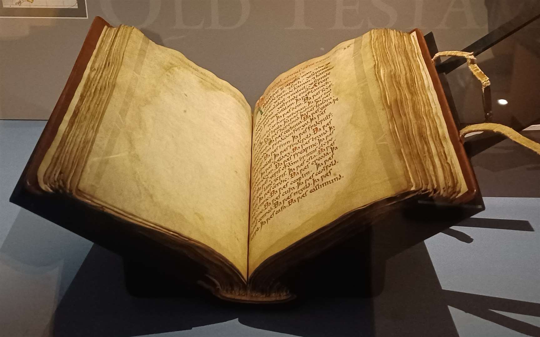 The Textus Roffensis is on display in the Crypt