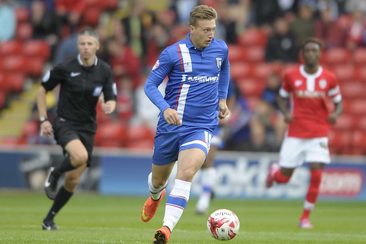 Forward Luke Norris in action for Gillingham Picture: Barry Goodwin