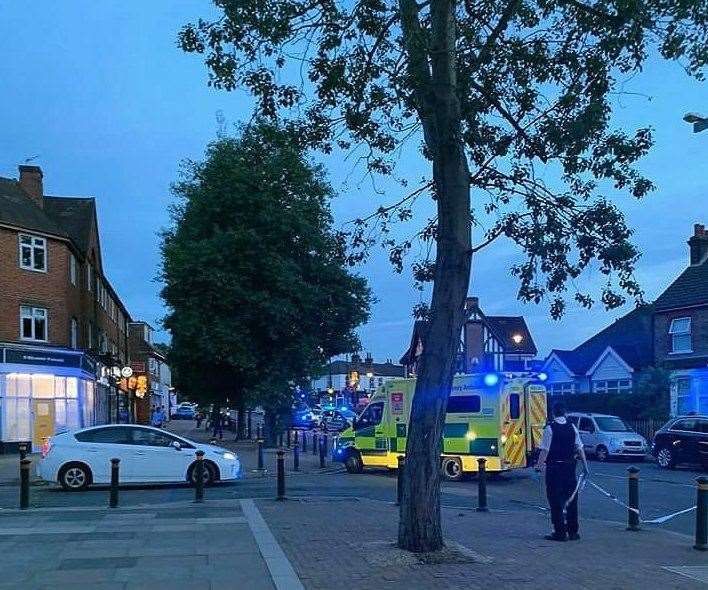 Ambulances in Chislehurst. Picture: @Kent_999s