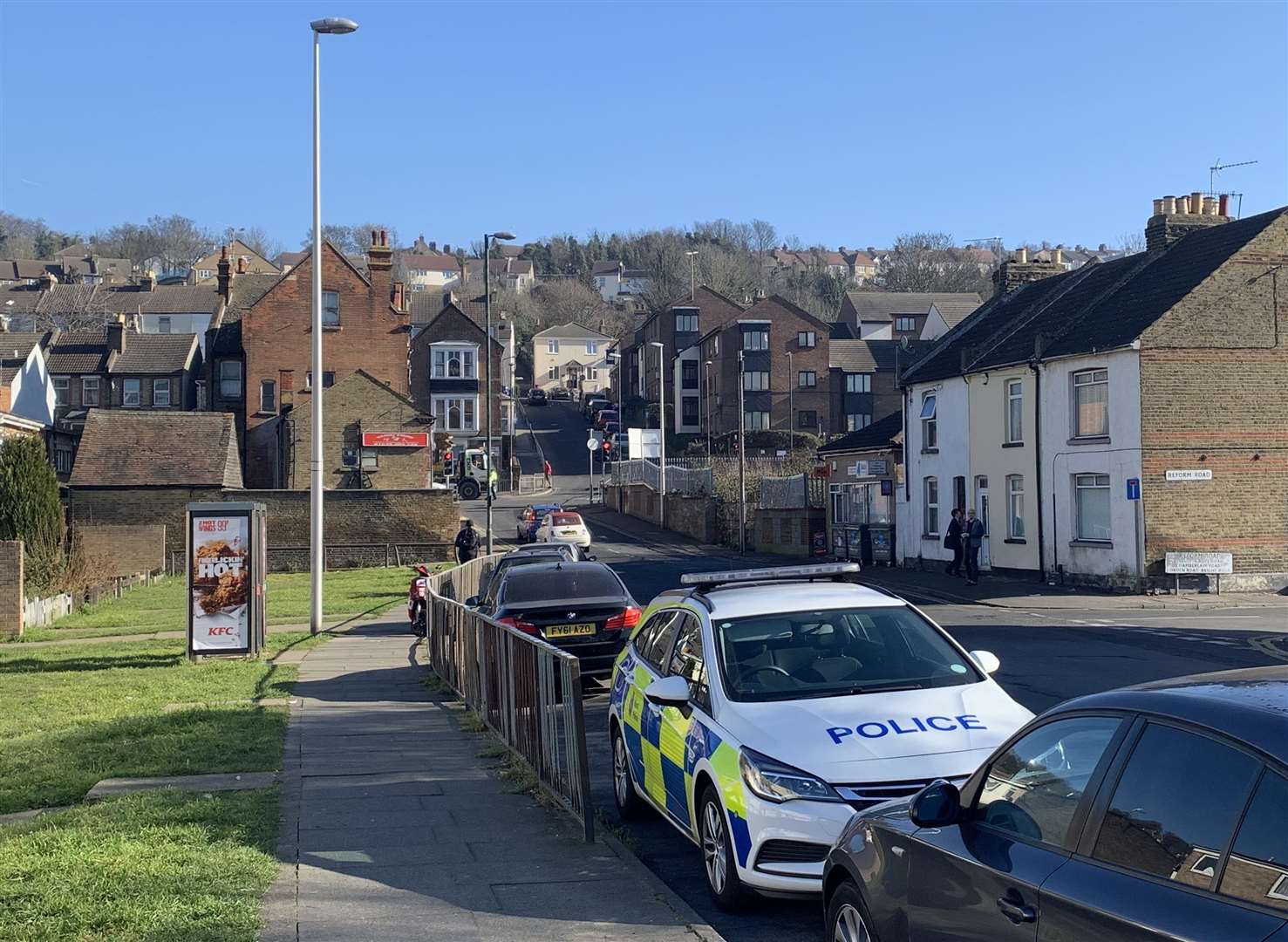 Police cordoned off Luton Road, Chatham (7429385)